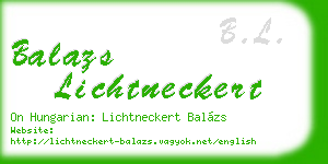 balazs lichtneckert business card